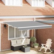 Markis Manuell Vit 3,5 x 2,5 m Metall