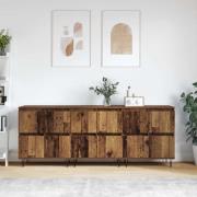 vidaXL Skåp 3 pcs Gammalt trä 180 x 35 x 70 cm Konstruerat trä