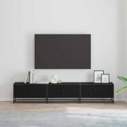 vidaXL TV-skåp Svart ek 210 x 35 x 41 cm Konstruerat trä