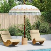 vidaXL Balinesisk Parasol Kräm (180-190) x 260 cm