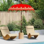 vidaXL Balinesisk Parasol Röd 185 x 185 x 260 cm Bomull