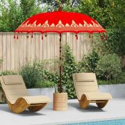 vidaXL Balinesisk Parasol Röd (210-220) x 260 cm