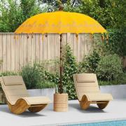 vidaXL Balinesisk Parasol Gul (210-220) x 260 cm