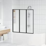 vidaXL Duschvägg Svart 120 x 2 x 117 cm Aluminium