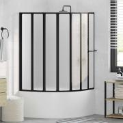 vidaXL Duschvägg Övrigt Svart 168 x 140 cm Aluminium