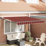 vidaXL Automatisk infällbar markis orange och brun 3,5x2,5 m