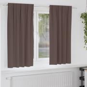 vidaXL Mörkläggningsgardiner med gardiner Mörkbrun Polyester