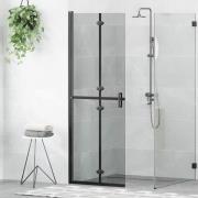 vidaXL Walk-in duschvägg Svart och mörk genomskinlig 70 x 190 cm