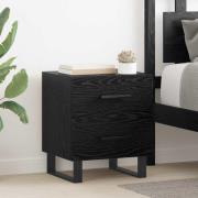 vidaXL Sängskåp 2 pcs Svart ek 40 x 35 x 47.5 cm Konstruerat trä