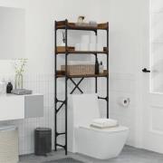 vidaXL Tvättmaskins hylla Gammalt trä 67 x 25 x 163 cm Konstruerat trä