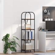 vidaXL Hyllsystem Rökfärgad ek 40 x 30 x 146 cm Konstruerat trä