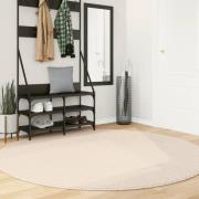 vidaXL Mjuk matta HUARTE med kort lugg tvättbar beige Ø 200 cm
