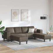Soffset 3 pcs Mörkgrå Faux mockaläder