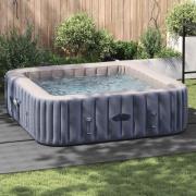 vidaXL Bottenmatta för pool Ljusgrå 396 x 396 cm Non-woven tyg
