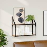 vidaXL Vägg hylla Gammalt trä 60 x 21 x 51 cm Konstruerat trä