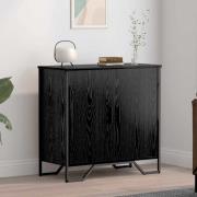 vidaXL Sideboard Svart 78 x 35.5 x 74.5 cm Konstruerat trä
