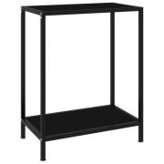 vidaXL Konsolbord svart 60x35x75 cm härdat glas
