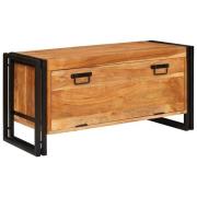 vidaXL Skoskåp med hylla med dörr Brun 90 x 38 x 45 cm massivt akacia