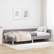 vidaXL Hörn Sängram Taupe 80 x 200 cm tyg