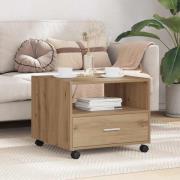 vidaXL Kaffeebord med låda Artisan Ek 55 x 55 x 45cm Konstruerat trä