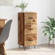 vidaXL Sideboard Gammalt trä 34 x 34.5 x 90 cm Konstruerat trä