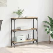 vidaXL Konsolbord med hylla med lagring artisan ek 75 x 22.5 x 75 cm
