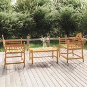 vidaXL Trädgårdsstolar 2 st 91x62x94 cm massiv teak