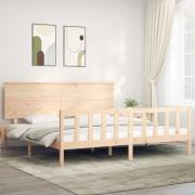 vidaXL Sängram utan madrass 200x200 cm massiv furu