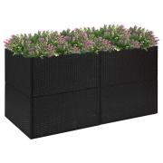 vidaXL Odlingslåda svart 157x80x80 cm konstrotting