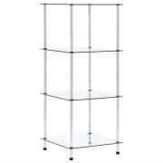 vidaXL Hylla 4 hyllplan transparent 40x40x100 cm härdat glas