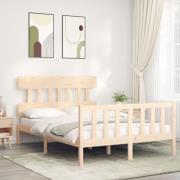 vidaXL Sängram utan madrass 140x190 cm massiv furu