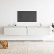 vidaXL Väggskåp 2 st vit 100x30x35 cm massiv furu