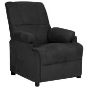 vidaXL Reclinerfåtölj svart mikrofibertyg