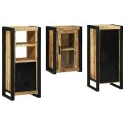 vidaXL Badrumsmöbelset 3 pcs Brun 40 x 35 x 90 cm Massivt mangoträ