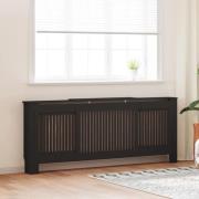 vidaXL Radiatorlock 2 pcs Svart 205x20.5x81.5cm Konstruerat trä