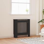 vidaXL Radiatorlock 2 pcs Svart 78 x 19 x 81.5 cm Konstruerat trä
