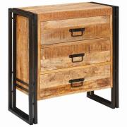 vidaXL Sideboard med låda Brun 66 x 33 x 70 cm massivt mangoträ
