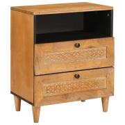 vidaXL Nattduksbord Ljusbrun 50 x 33 x 62 cm Massivt akaciaträ