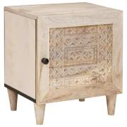 vidaXL Sängbord Beige 40 x 33 x 46 cm massivt mangoträ