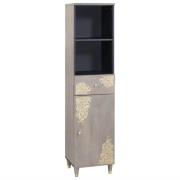vidaXL Sideboard med låda Grå 38 x 33.5 x 160 cm Massivt Mangoträ