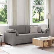 vidaXL Soffa med kudde Taupe 219 x 77 x 82 cm tyg