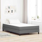 vidaXL Sängmadrass med madrass Ljusgrå 120 x 190 cm tyg