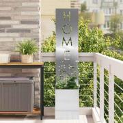 vidaXL Trädgårds integritetsskärm Silver 32 x 140 cm Rostfritt stål