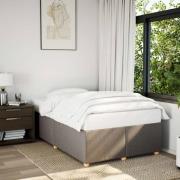 vidaXL sängram utan madrass taupe 120x190 cm tyg
