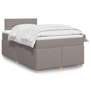 vidaXL Ramsäng med madrass taupe 120x190 cm tyg