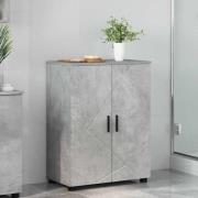 vidaXL Badrumsskåp med hylla Betonggrå 60 x 35 x 80 cm Konstruerat trä