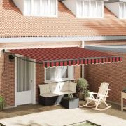 vidaXL Markis infällbar orange och brun 4x3 m tyg&aluminium