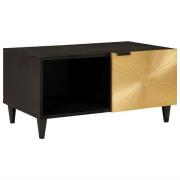 vidaXL Kaffeebord Svart och Guld 80 x 50 x 40 cm
