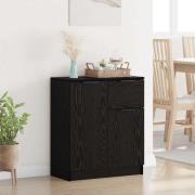 vidaXL Sideboard med låda Svart ek 60 x 30 x 70 cm Konstruerat trä