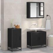 vidaXL Sideboard Svart ek 35 x 35,5 x 76 cm Konstruerat trä